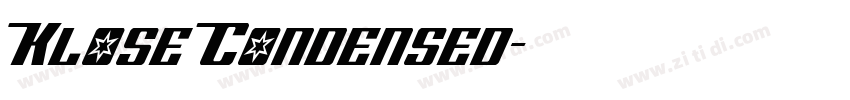 Klose Condensed字体转换